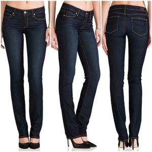 PAIGE "Skyline" Straight Leg Dark Wash Jeans 29